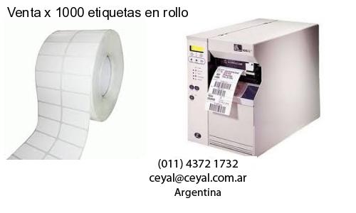 Venta x 1000 etiquetas en rollo