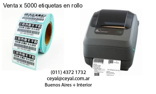 Venta x 5000 etiquetas en rollo