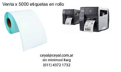 Venta x 5000 etiquetas en rollo