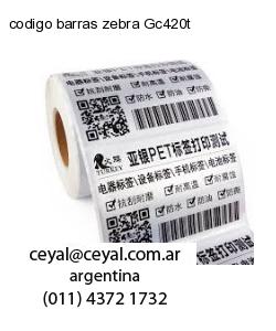 codigo barras zebra Gc420t