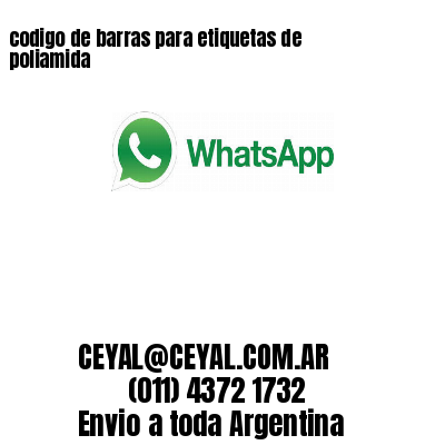 codigo de barras para etiquetas de poliamida 