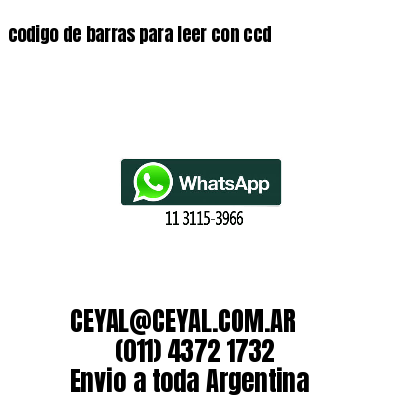 codigo de barras para leer con ccd