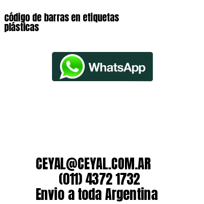 código de barras en etiquetas plásticas