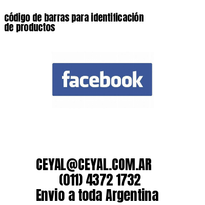 código de barras para identificación de productos