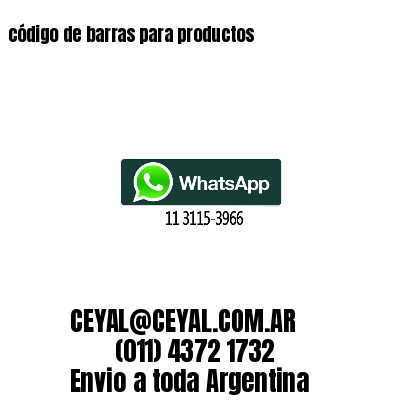 código de barras para productos 