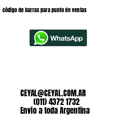 código de barras para punto de ventas 