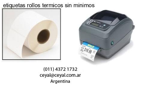 etiquetas rollos termicos sin minimos