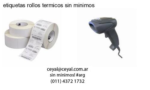 etiquetas rollos termicos sin minimos