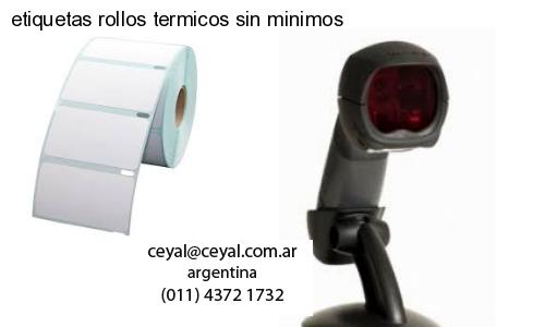 etiquetas rollos termicos sin minimos