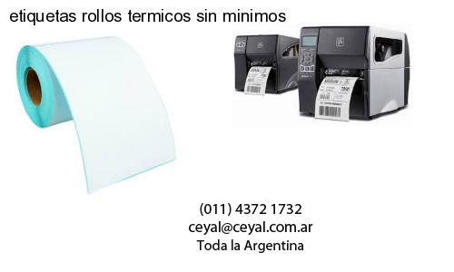 etiquetas rollos termicos sin minimos