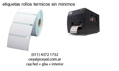 etiquetas rollos termicos sin minimos