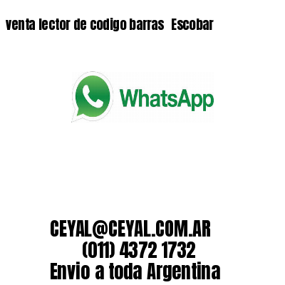 venta lector de codigo barras 	Escobar