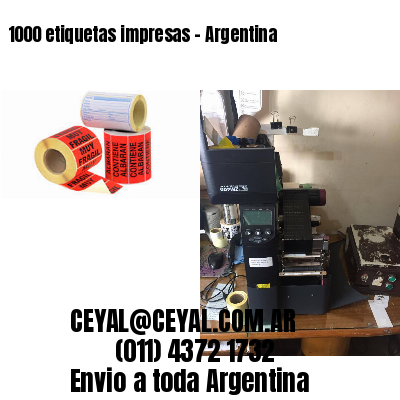 1000 etiquetas impresas – Argentina