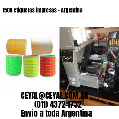 1500 etiquetas impresas – Argentina