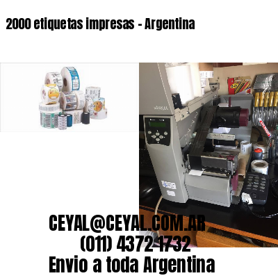 2000 etiquetas impresas – Argentina