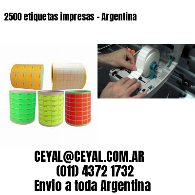 2500 etiquetas impresas – Argentina