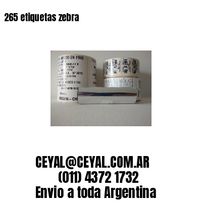 265 etiquetas zebra