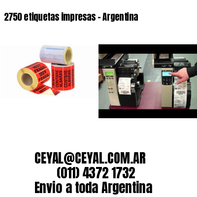 2750 etiquetas impresas – Argentina