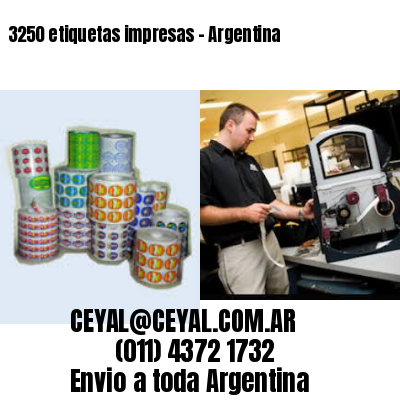 3250 etiquetas impresas – Argentina