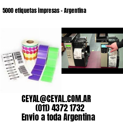 5000 etiquetas impresas – Argentina