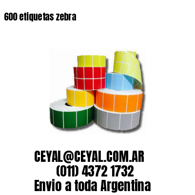 600 etiquetas zebra
