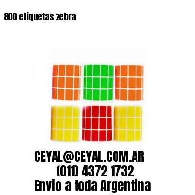 800 etiquetas zebra