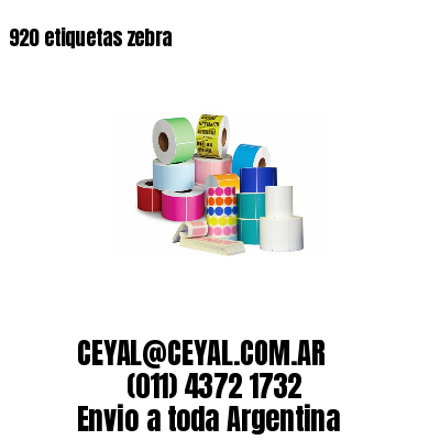 920 etiquetas zebra