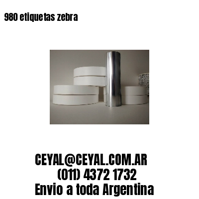 980 etiquetas zebra