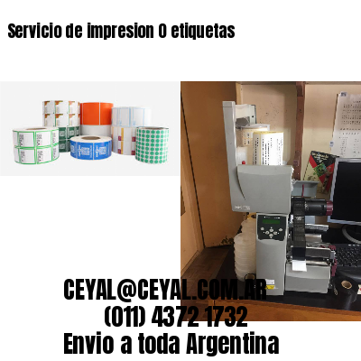 Servicio de impresion 0 etiquetas