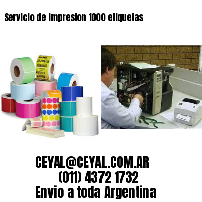 Servicio de impresion 1000 etiquetas