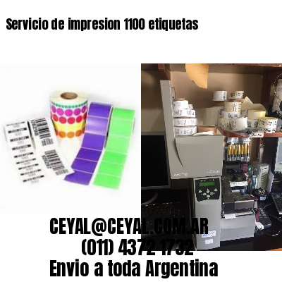 Servicio de impresion 1100 etiquetas