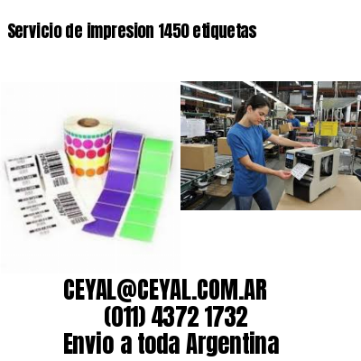 Servicio de impresion 1450 etiquetas