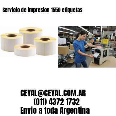 Servicio de impresion 1550 etiquetas