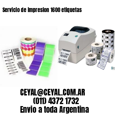 Servicio de impresion 1600 etiquetas