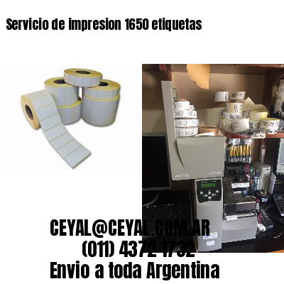 Servicio de impresion 1650 etiquetas