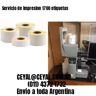 Servicio de impresion 1700 etiquetas