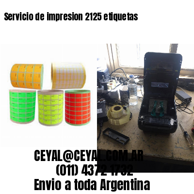 Servicio de impresion 2125 etiquetas