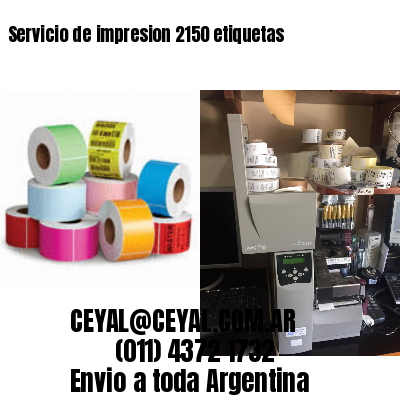 Servicio de impresion 2150 etiquetas