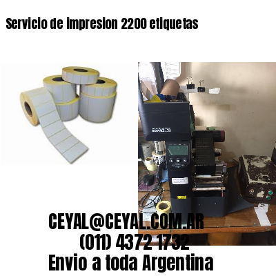 Servicio de impresion 2200 etiquetas