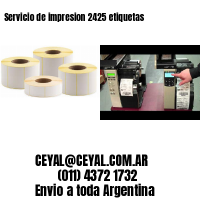 Servicio de impresion 2425 etiquetas