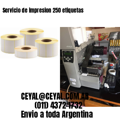 Servicio de impresion 250 etiquetas