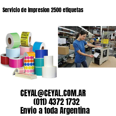 Servicio de impresion 2500 etiquetas