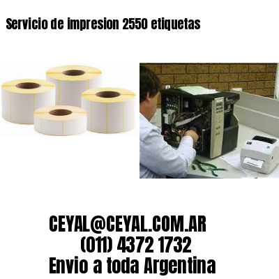 Servicio de impresion 2550 etiquetas