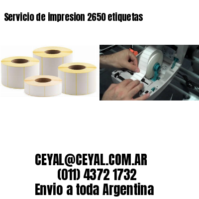 Servicio de impresion 2650 etiquetas