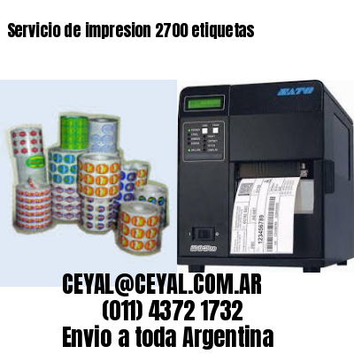 Servicio de impresion 2700 etiquetas