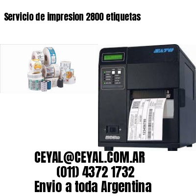 Servicio de impresion 2800 etiquetas