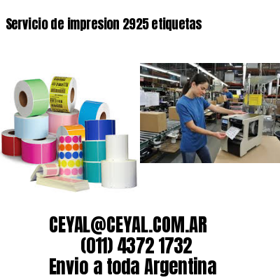 Servicio de impresion 2925 etiquetas