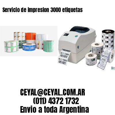 Servicio de impresion 3000 etiquetas