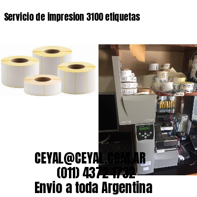 Servicio de impresion 3100 etiquetas