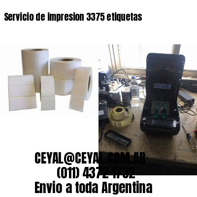 Servicio de impresion 3375 etiquetas